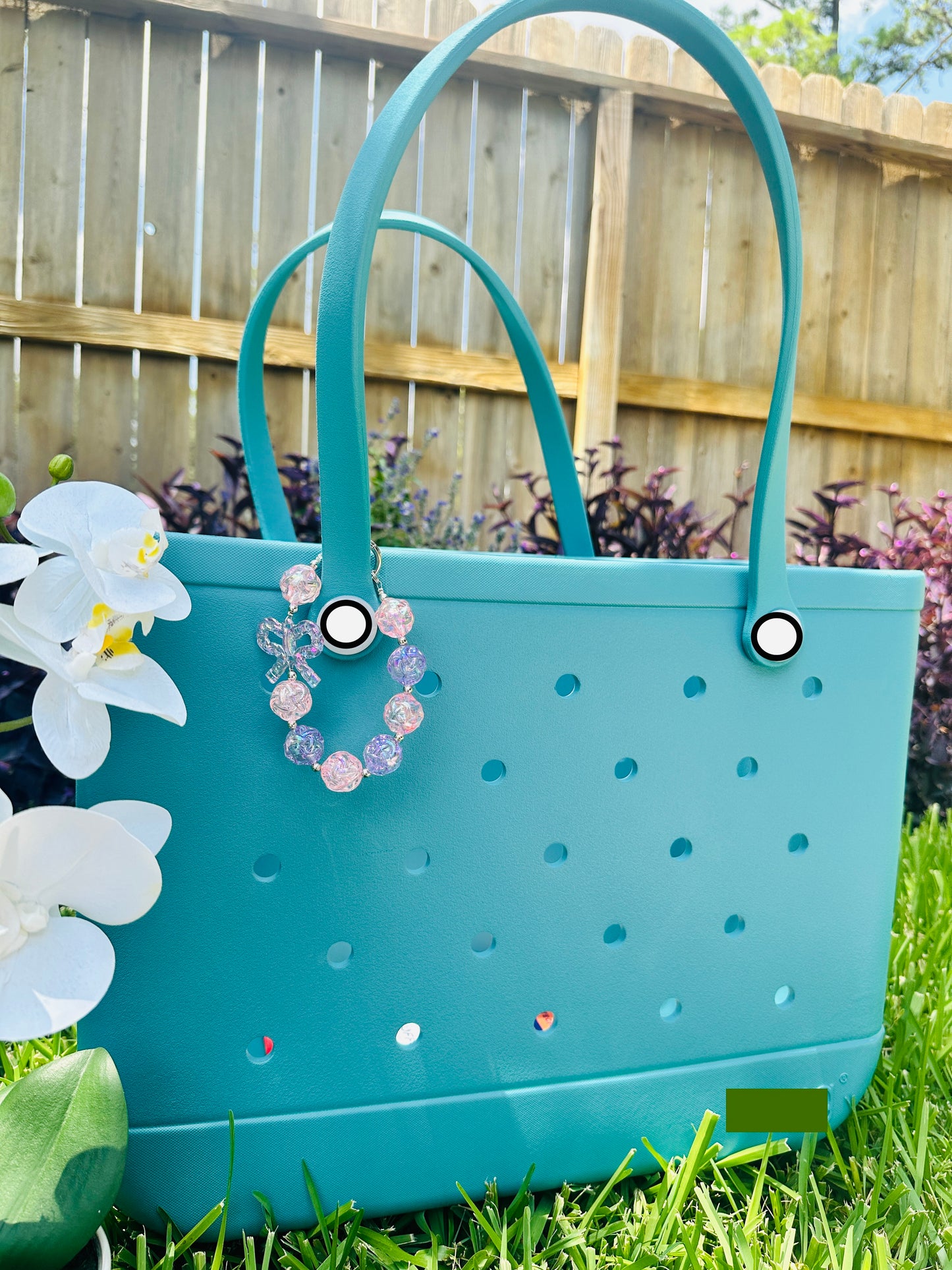 Clear Bow Keychain & Wristlet Accessory