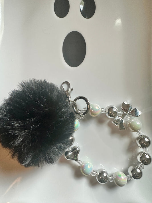 Chrome Pearl Keychain & Wristlet Keychain