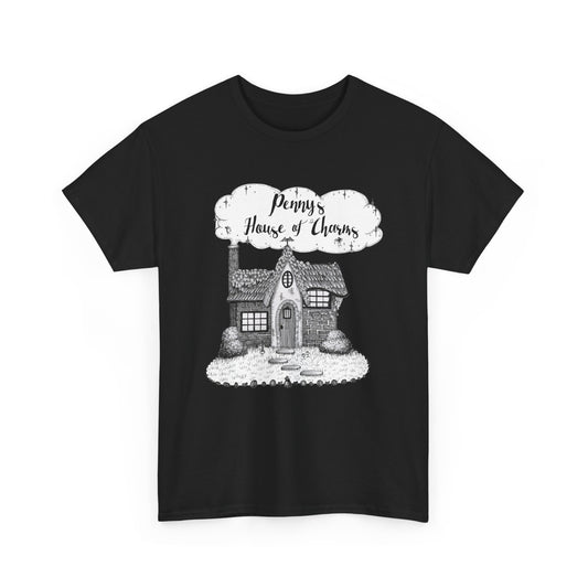 Charming Graphic Tee: "Penny's House of Charms Merch" - Everyday Wear, Fun Apparel