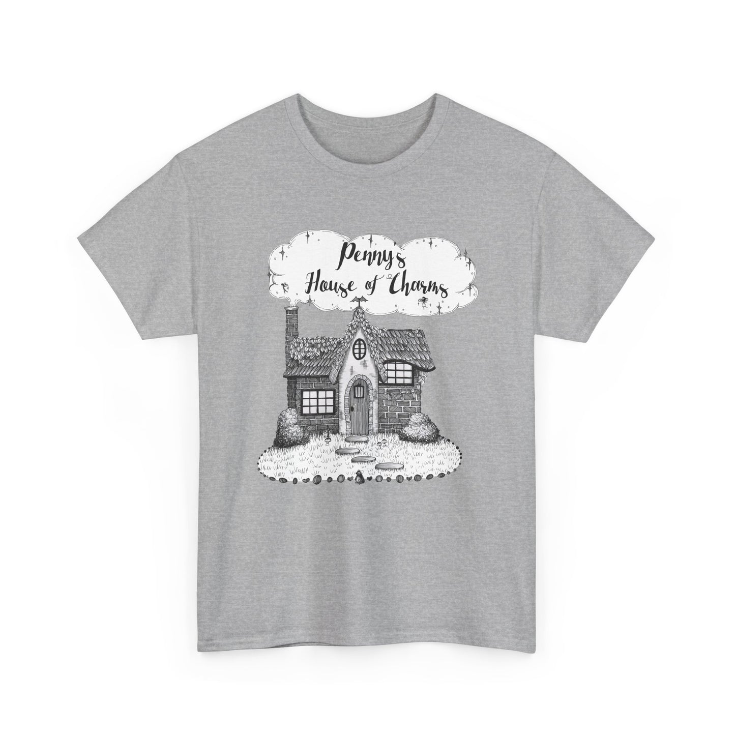 Charming Graphic Tee: "Penny's House of Charms Merch" - Everyday Wear, Fun Apparel