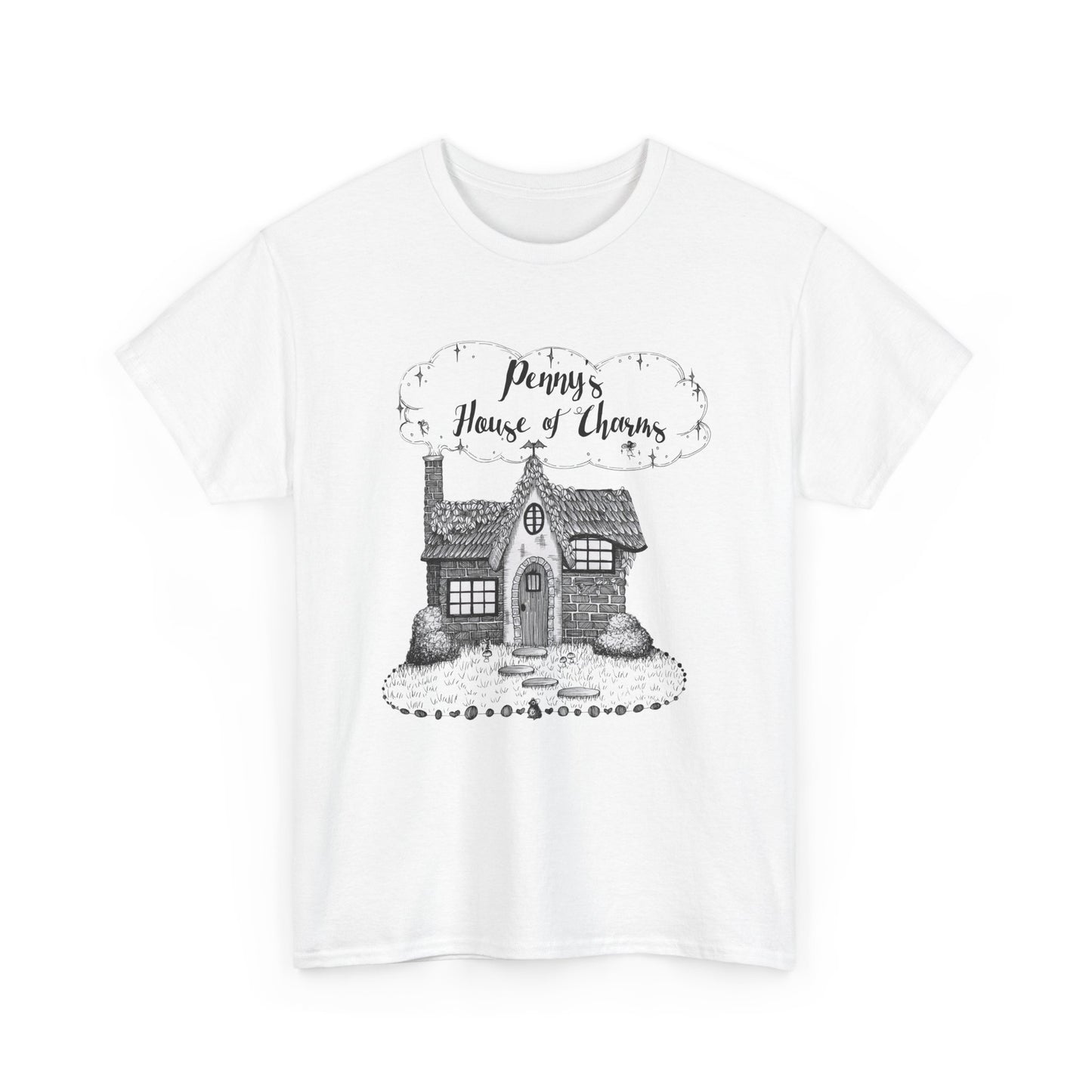 Charming Graphic Tee: "Penny's House of Charms Merch" - Everyday Wear, Fun Apparel