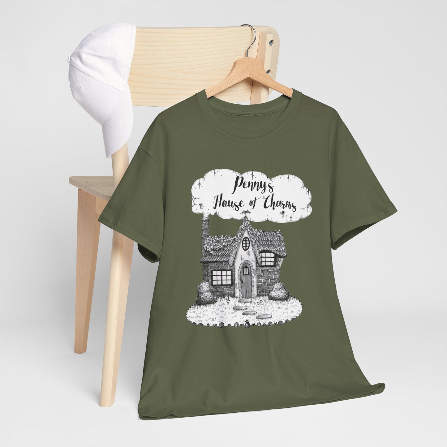 Charming Graphic Tee: "Penny's House of Charms Merch" - Everyday Wear, Fun Apparel