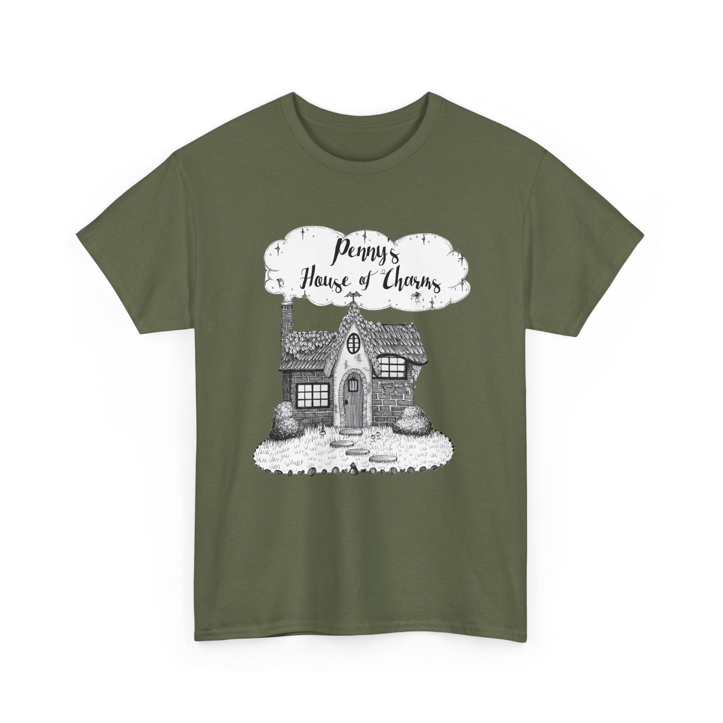 Charming Graphic Tee: "Penny's House of Charms Merch" - Everyday Wear, Fun Apparel