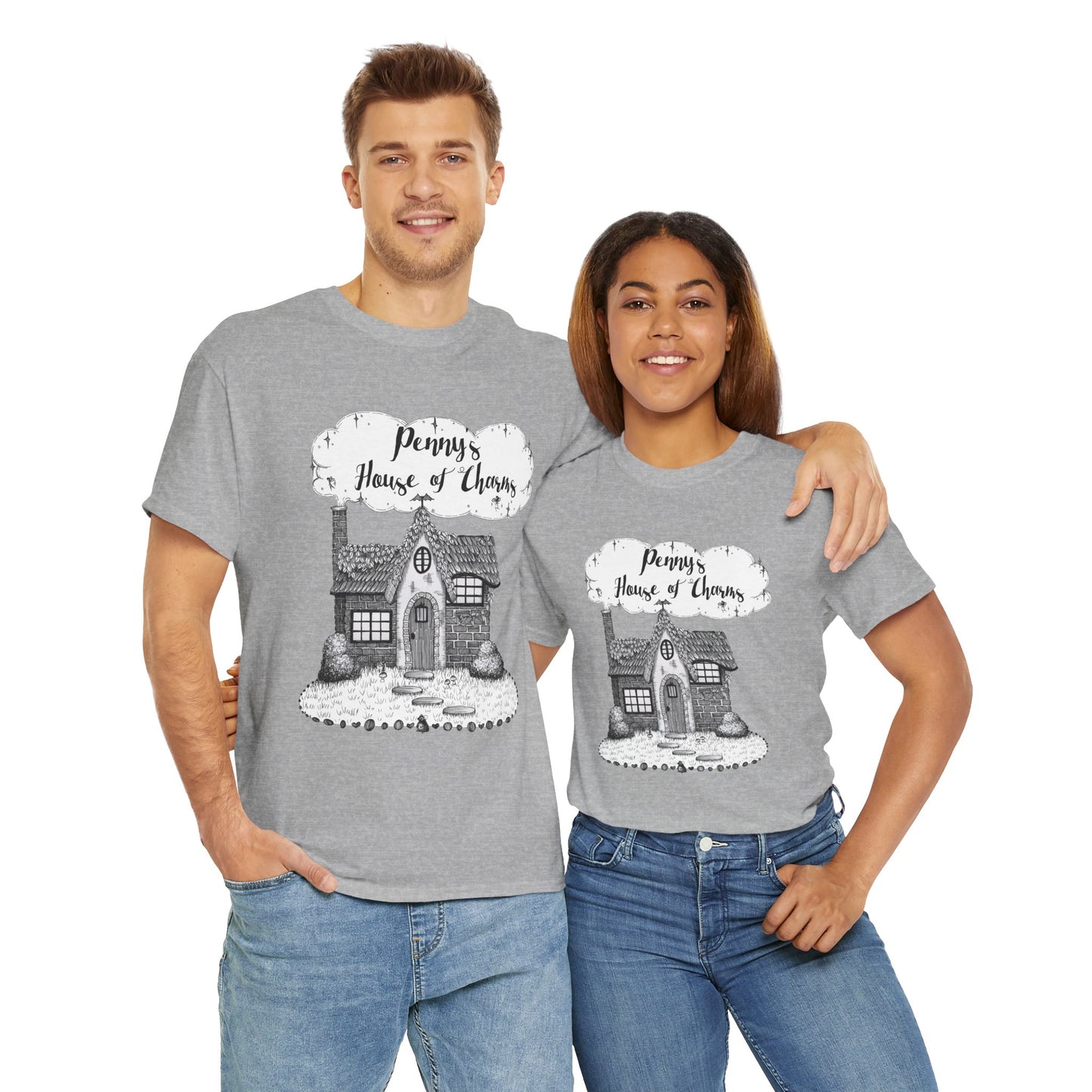Charming Graphic Tee: "Penny's House of Charms Merch" - Everyday Wear, Fun Apparel