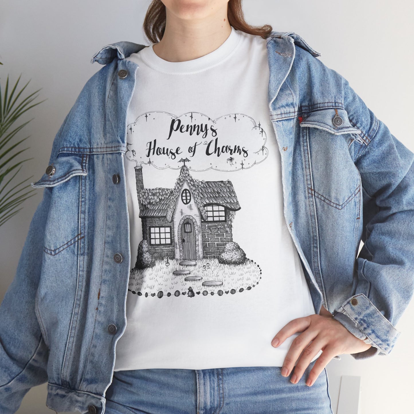Charming Graphic Tee: "Penny's House of Charms Merch" - Everyday Wear, Fun Apparel