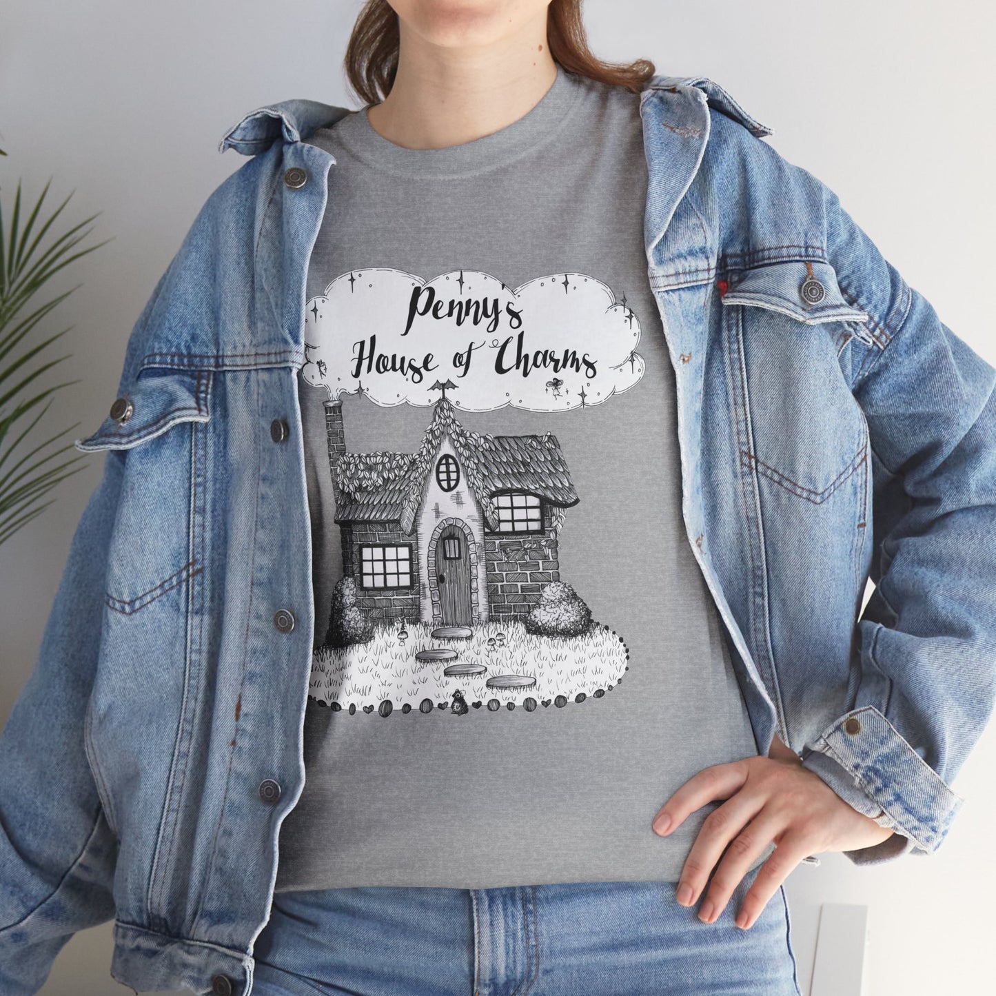 Charming Graphic Tee: "Penny's House of Charms Merch" - Everyday Wear, Fun Apparel