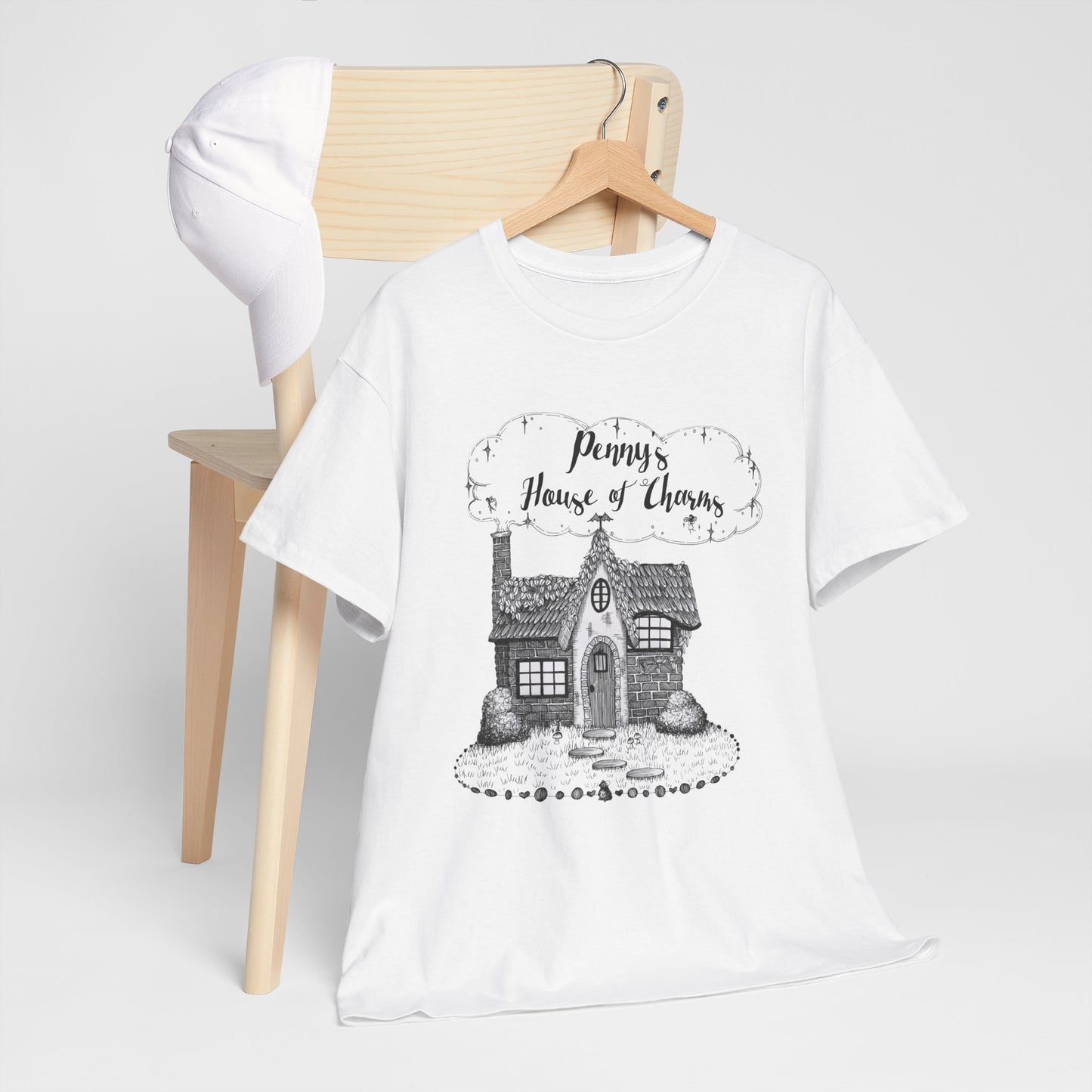 Charming Graphic Tee: "Penny's House of Charms Merch" - Everyday Wear, Fun Apparel
