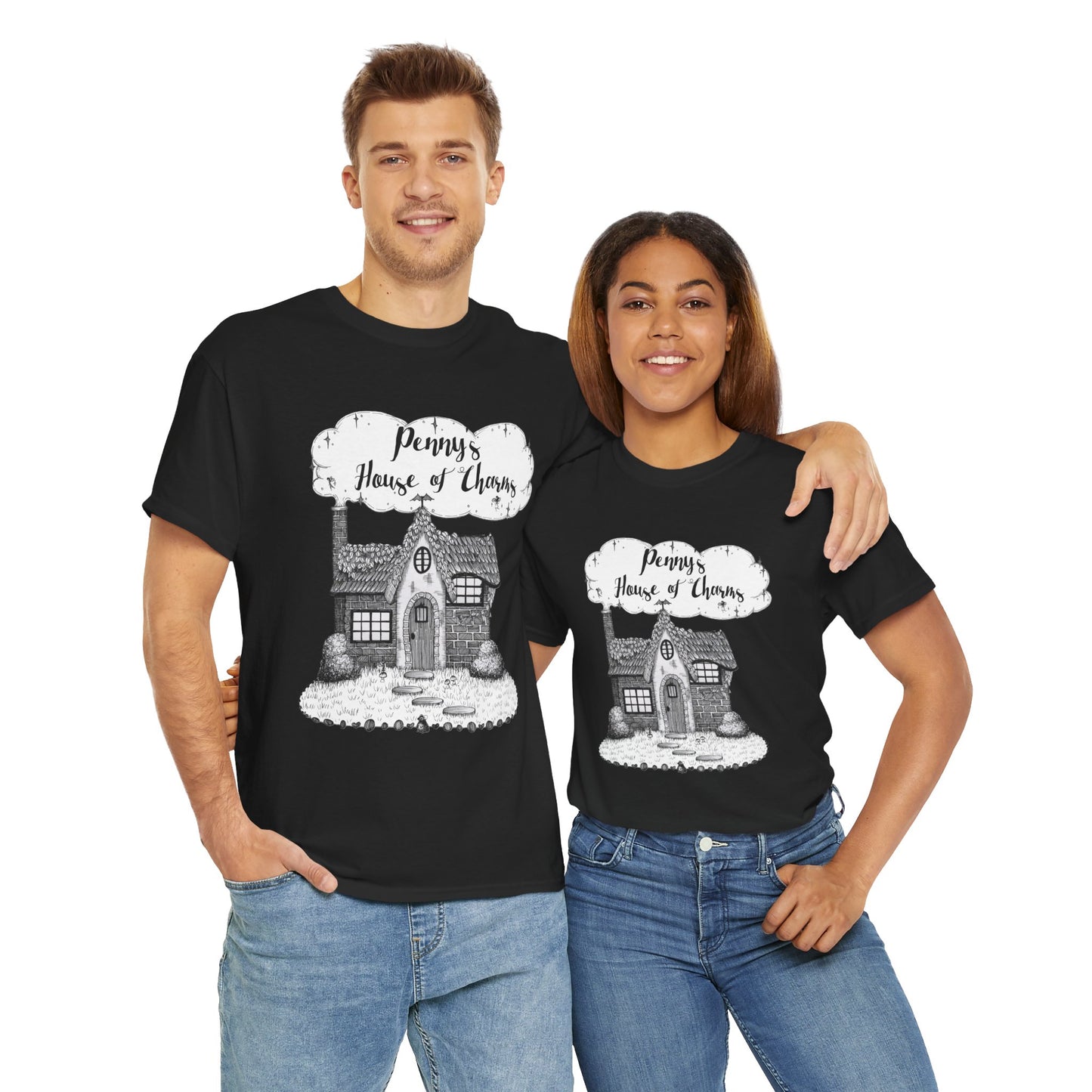 Charming Graphic Tee: "Penny's House of Charms Merch" - Everyday Wear, Fun Apparel