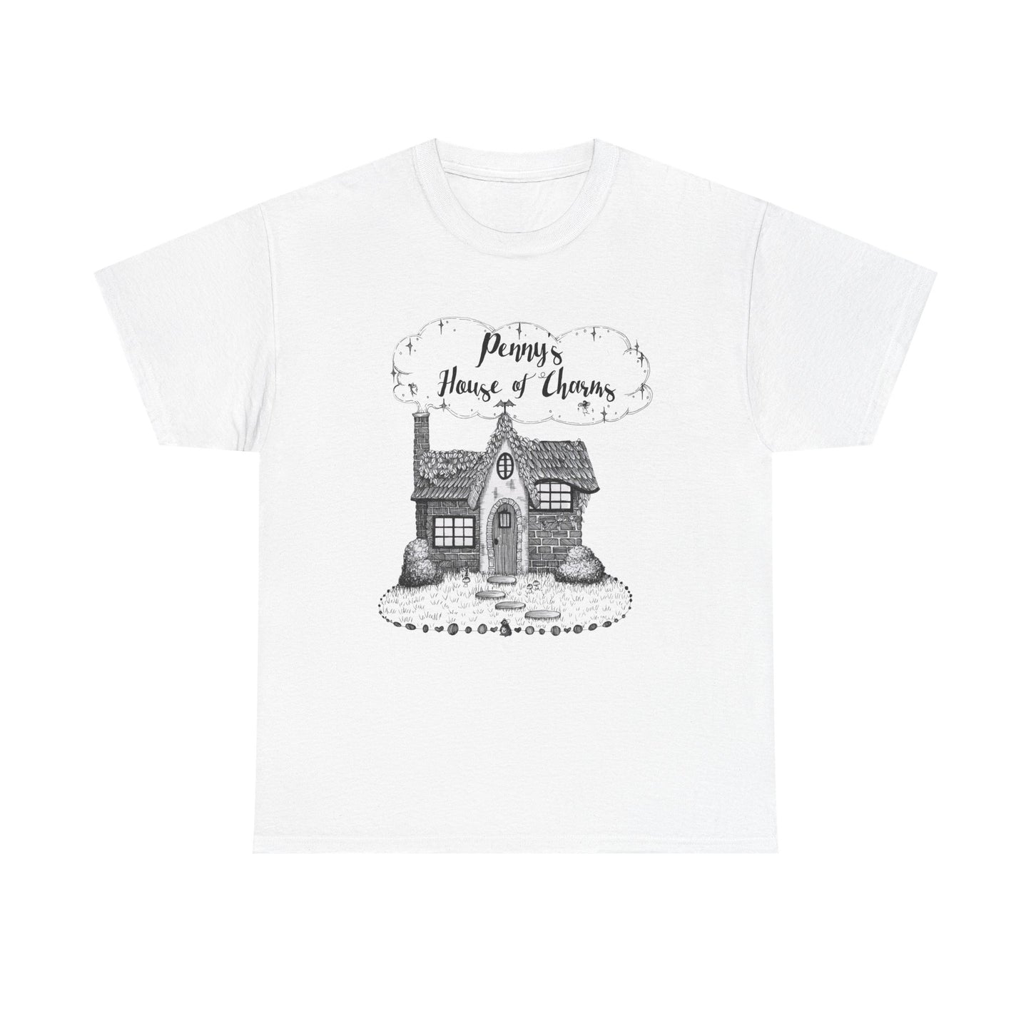 Charming Graphic Tee: "Penny's House of Charms Merch" - Everyday Wear, Fun Apparel