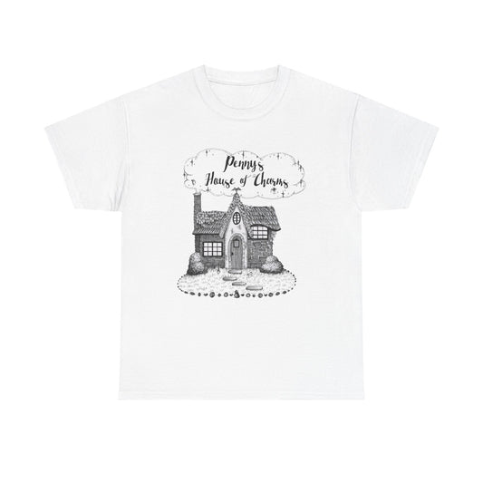 Charming Graphic Tee: "Penny's House of Charms Merch" - Everyday Wear, Fun Apparel