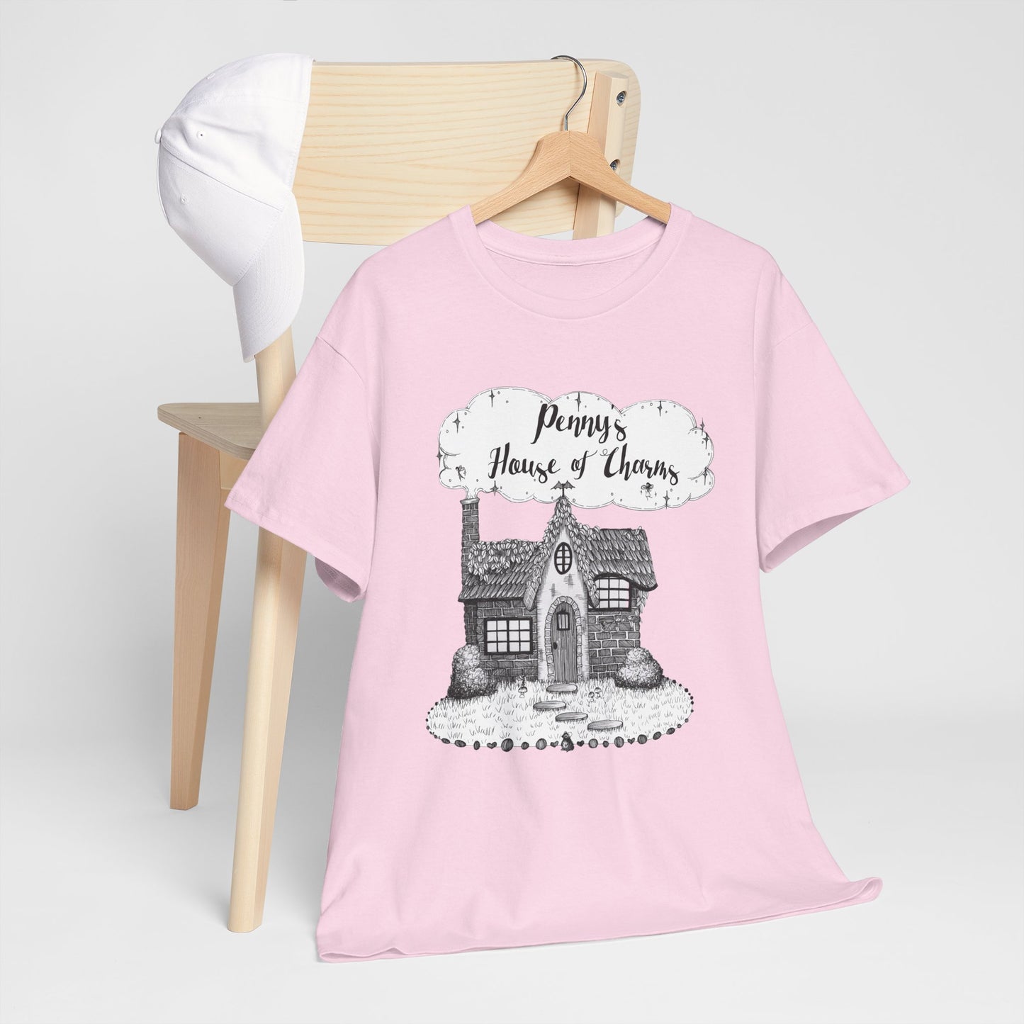 Charming Graphic Tee: "Penny's House of Charms Merch" - Everyday Wear, Fun Apparel