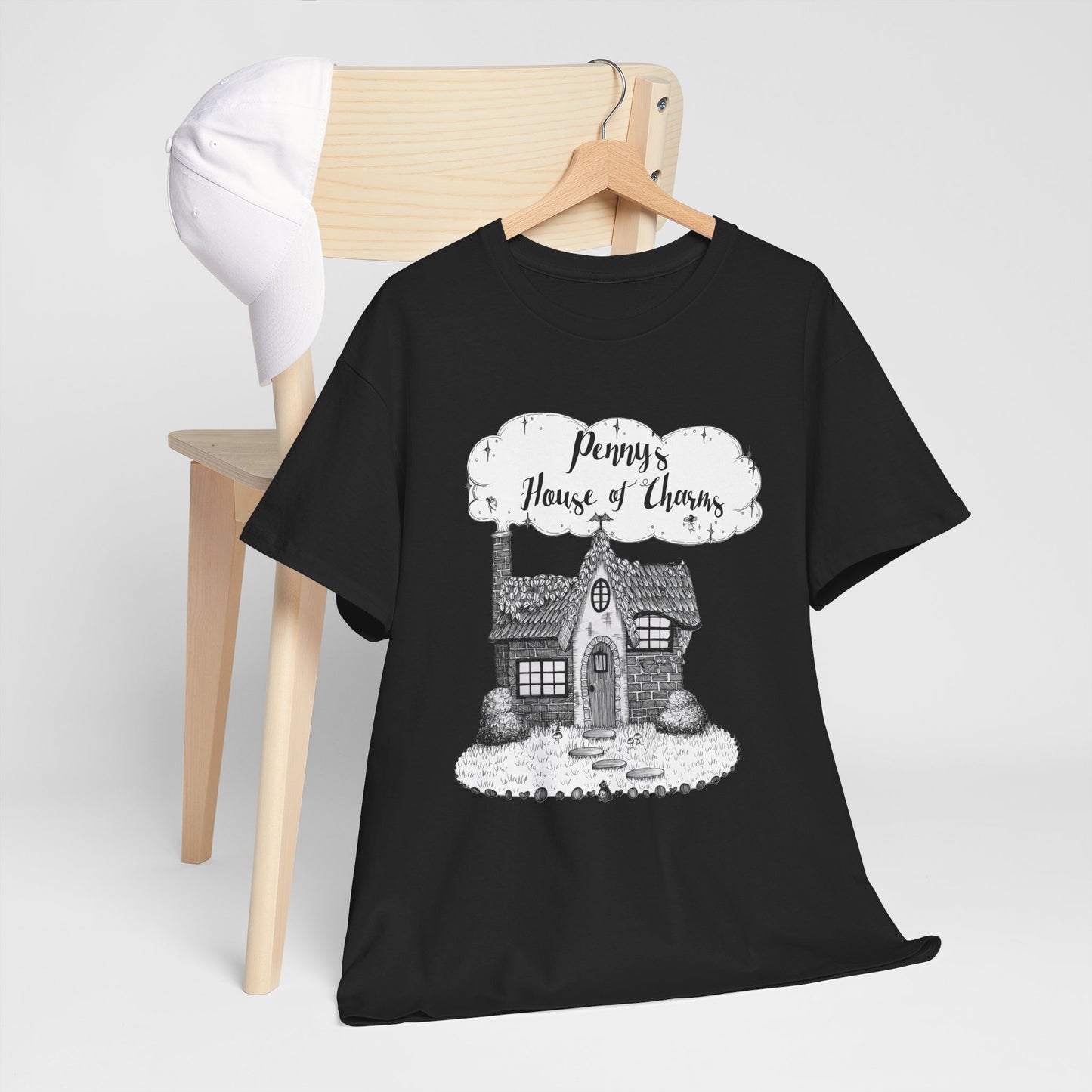 Charming Graphic Tee: "Penny's House of Charms Merch" - Everyday Wear, Fun Apparel