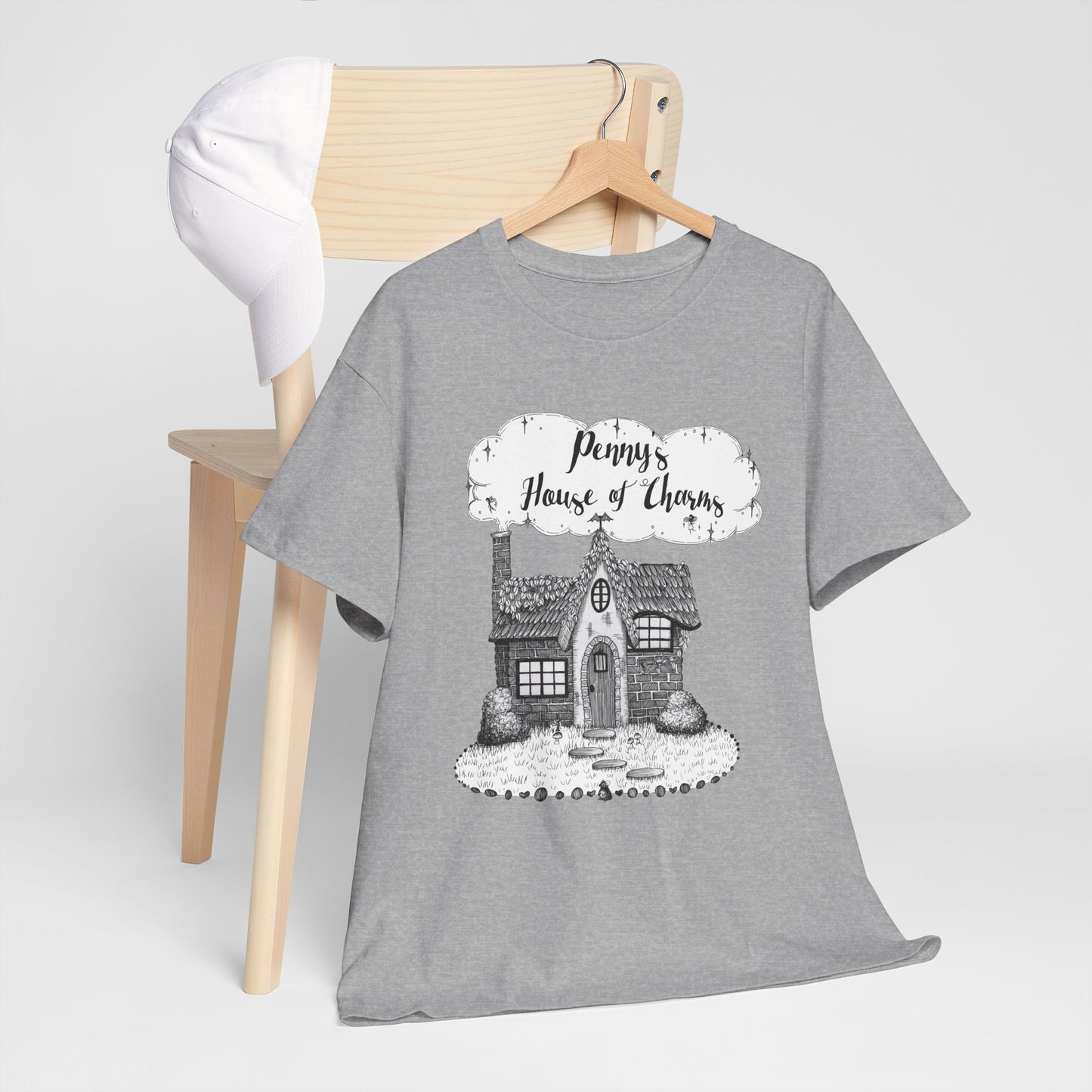 Charming Graphic Tee: "Penny's House of Charms Merch" - Everyday Wear, Fun Apparel