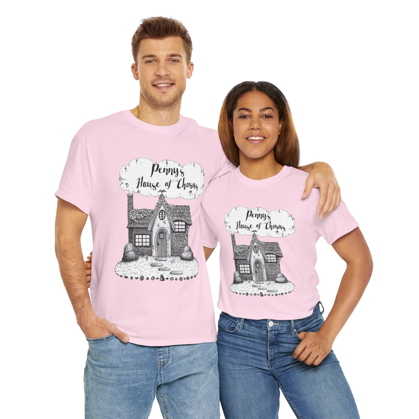Charming Graphic Tee: "Penny's House of Charms Merch" - Everyday Wear, Fun Apparel