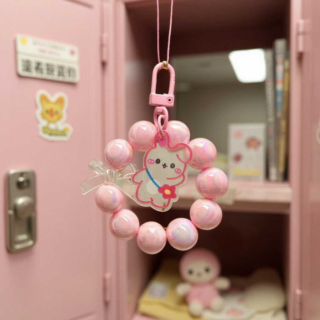 10 PC SET Kawaii Keychains With Cute Animal Charm