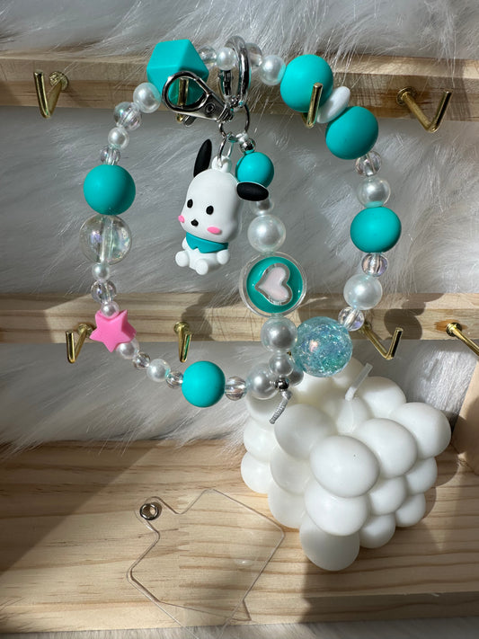 White Doggie Teal