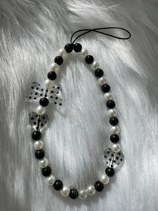 Black Polka Dot Bows and Hearts