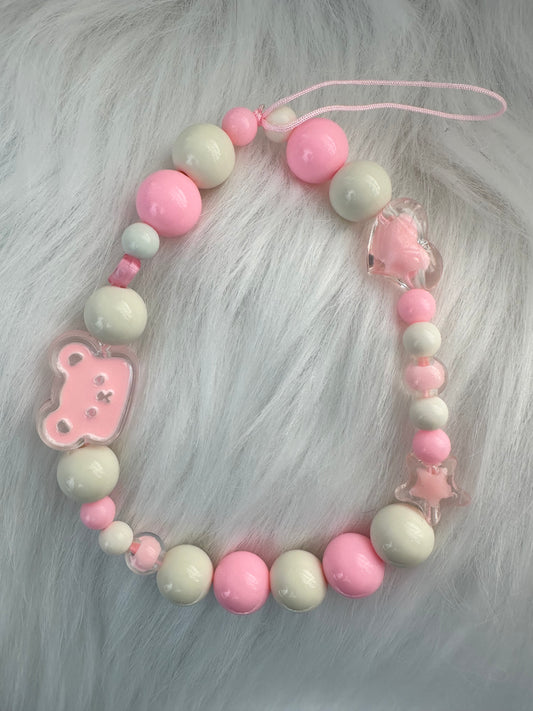 Phone Chain-Short Cake Bear and Heart