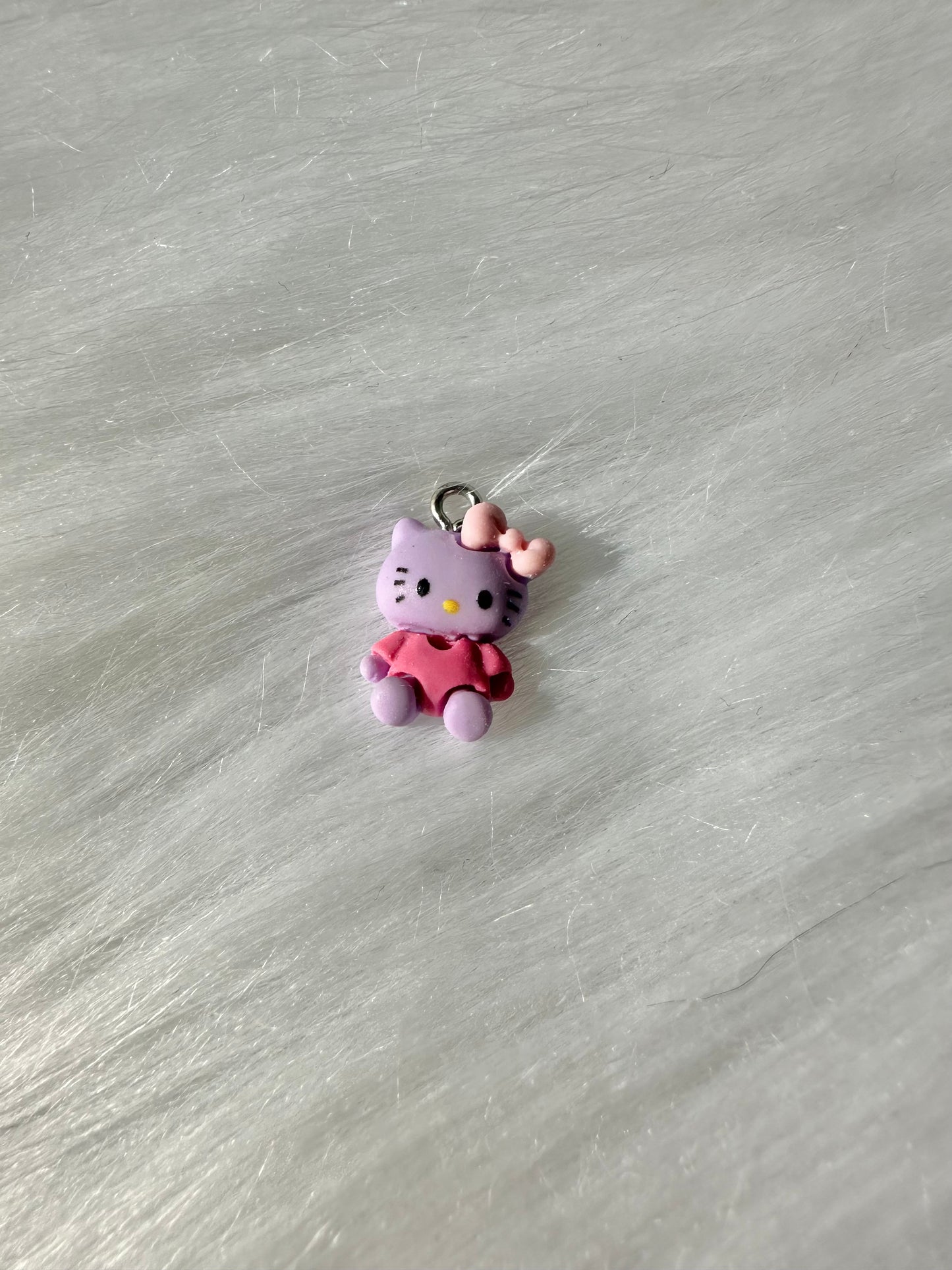 Charm-Cutesy Purple Kitty