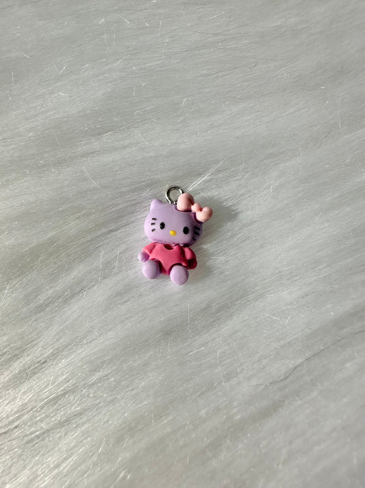 Charm-Cutesy Purple Kitty