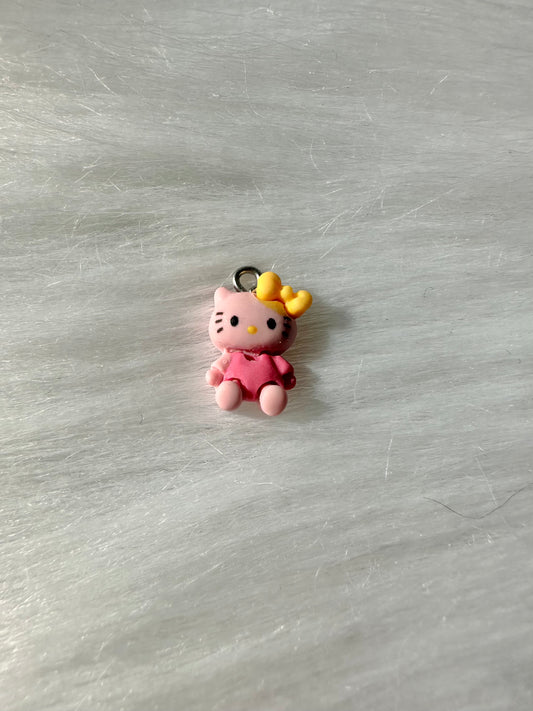 Charm-Cutesy Hot Pink Kitty