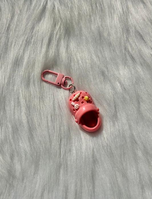 Keychain-Mini Slipper Hot Pink