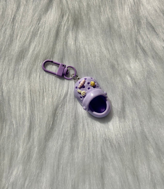 Keychain-Mini Slipper Purple
