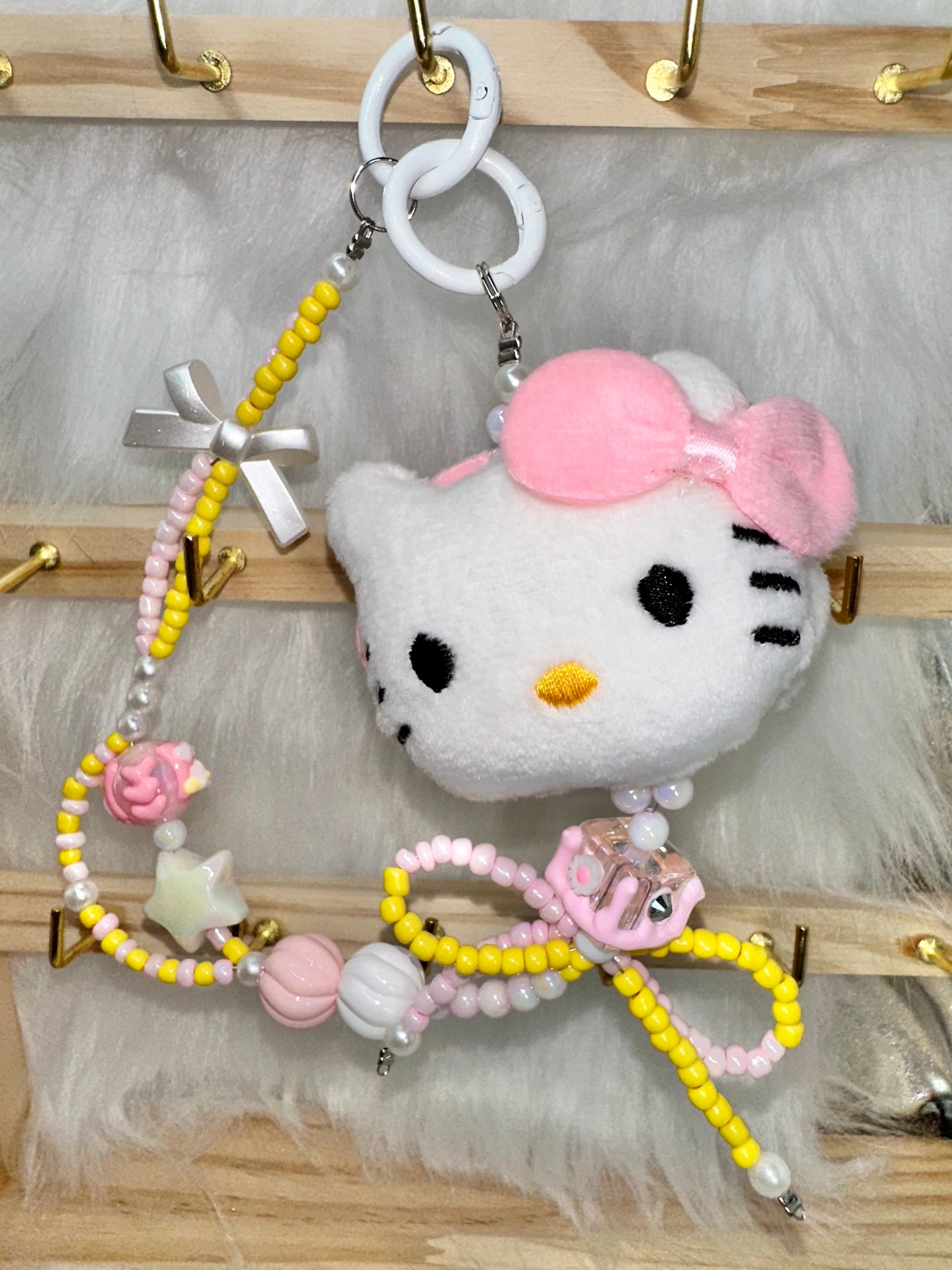 Pink Bow Plush Kitty