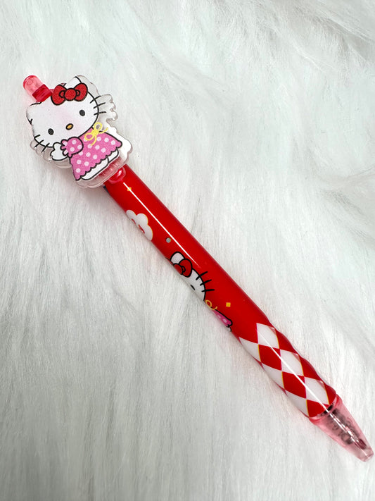Pen - Pink Polka Dot Kitty