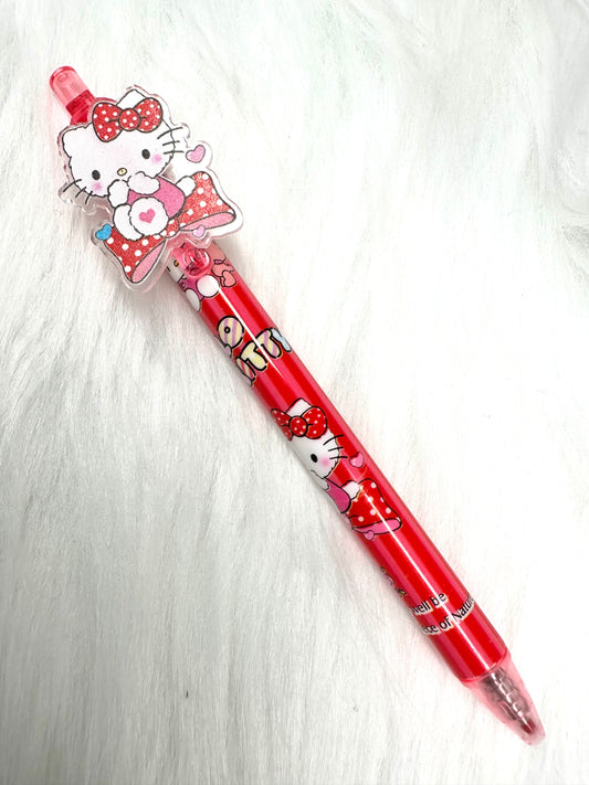 Pen - Red Polka Dot Kitty