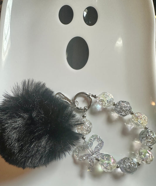 Clear Bow Keychain & Wristlet Accessory