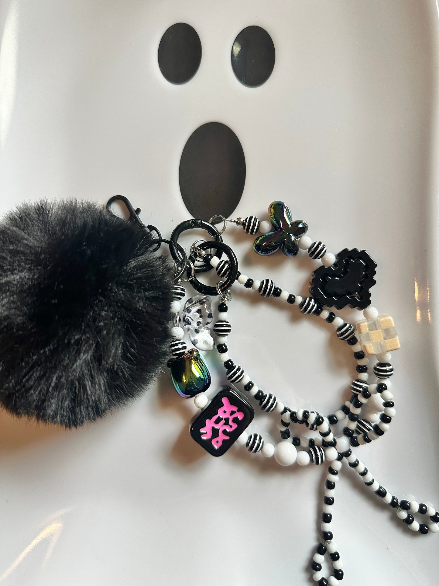 Pixelated Keychain & Wristlet Accessory