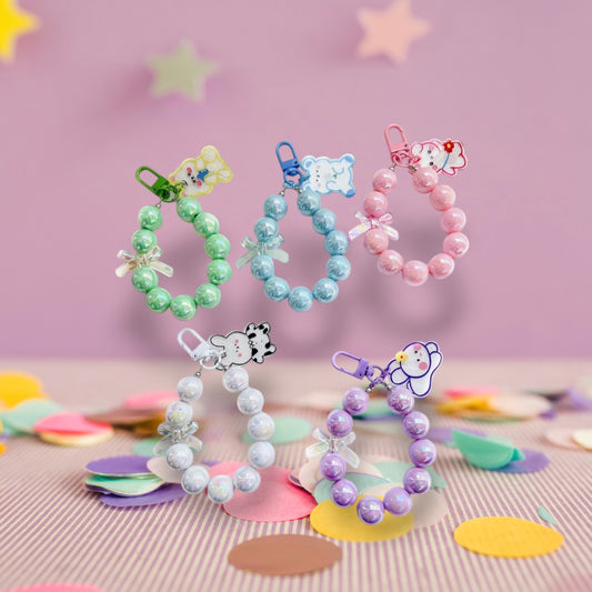 10 PC SET Kawaii Keychains With Cute Animal Charm