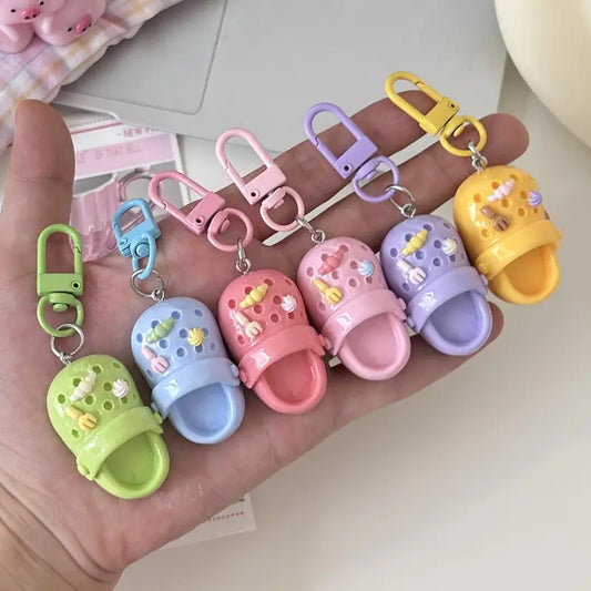 Keychain-Mini Slipper Green